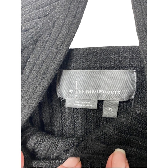 Anthropologie Black Ribbed Cut Out Camisole - Picture 4 of 8